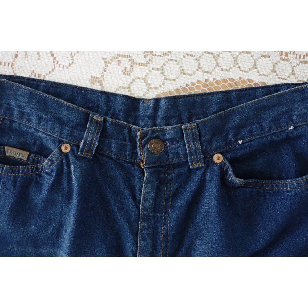 Vtg 70s Levi's Orange Tab Blue High Waist Straight Wide Leg Jeans 29 30 8 10 - Picture 3 of 10